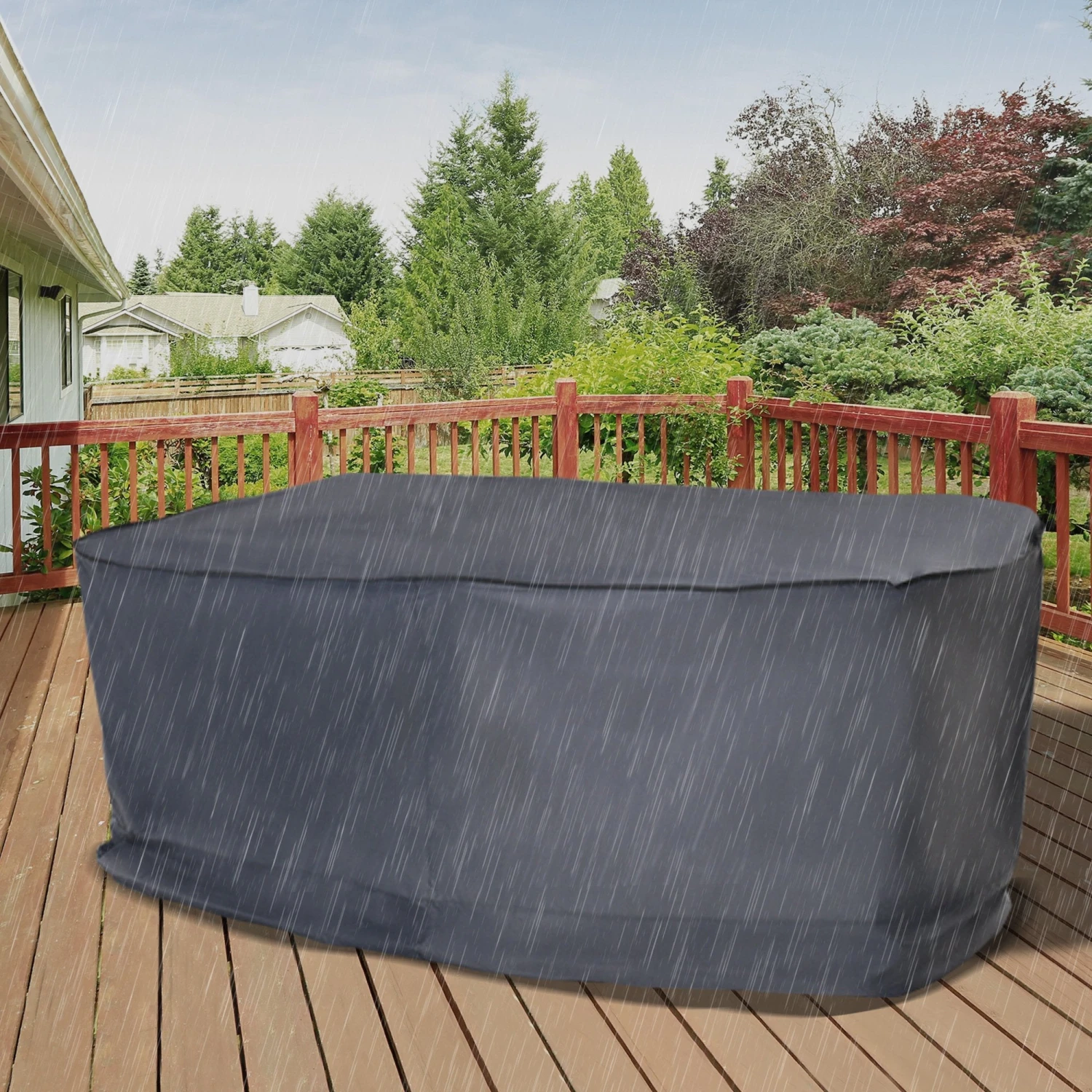 Outsunny Furniture Cover - Grey 9 Outsunny Furniture Cover - Grey - Image 9