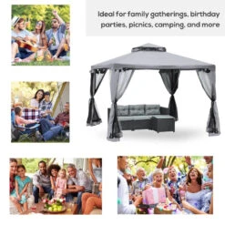 Outsunny Gazebo 3m X 3m Grey -OUTSUNNY Store n6nf6117dc3af8a64 jpg