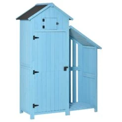OUTSUNNY Garden Storage Shed - Blue