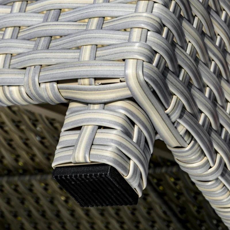 Outsunny Rattan Corner Sofa Set With Coffee Table 3 Piece 2m - Grey 7 Outsunny Rattan Corner Sofa Set With Coffee Table 3 Piece 2m - Grey - Image 7