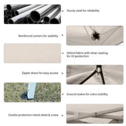 Outsunny 3 X 3(m) Pop Up Gazebo Beige 18 Outsunny 3 X 3(m) Pop Up Gazebo Beige -OUTSUNNY Store o6Q756181652093b0 jpg