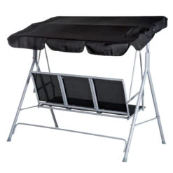 Outsunny-3 Seater Steel Swing Bench - Black -OUTSUNNY Store oGS3d61859f731261 jpg