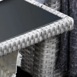 Outsunny Rattan Sofa Set With Coffee Table & Footstools - Grey -OUTSUNNY Store pTafc917fb69be7a4 jpg