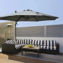 Outsunny Hanging Umbrella 3m - Dark Grey -OUTSUNNY Store pXB96817dc4420c53 jpg