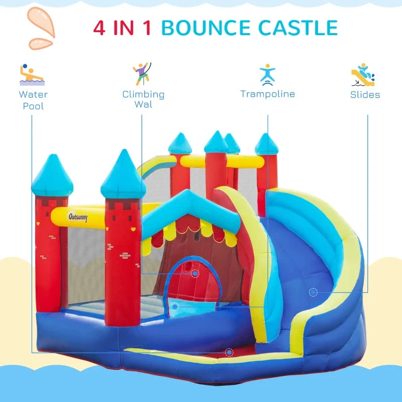 Outsunny Bouncy Castle With Pool 4 Outsunny Bouncy Castle With Pool - Image 4