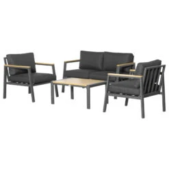 Outsunny Garden Sofa Set 4 Piece With Cushions - Grey -OUTSUNNY Store pjadaa17f52a16306 jpg