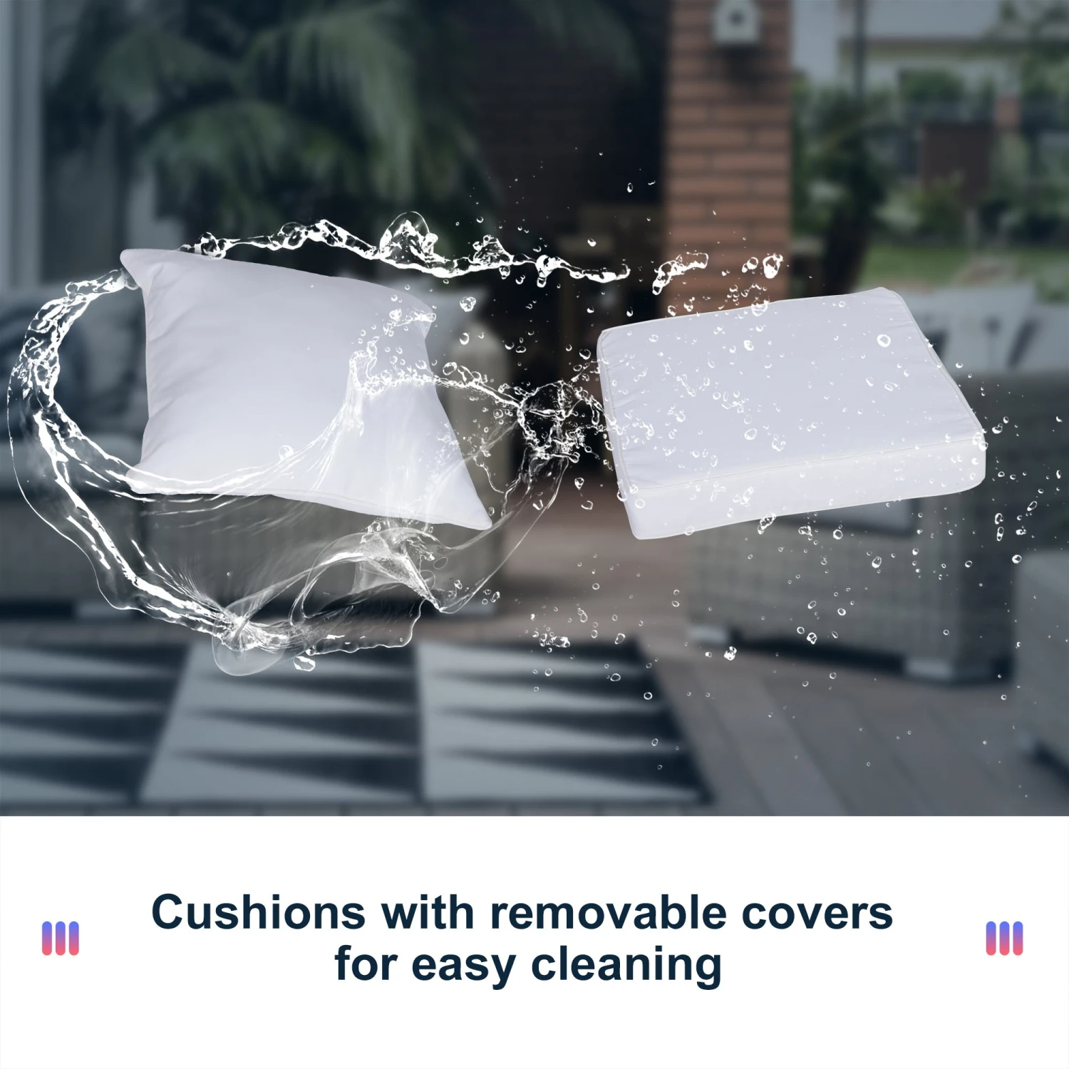 Outsunny-Rattan Rocking Chair Set 7 Outsunny-Rattan Rocking Chair Set - Image 7