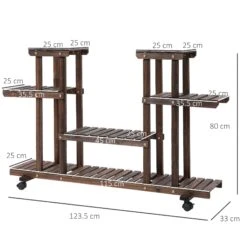 Outsunny Movable 4-Tier Garden Holder Display Shelf -OUTSUNNY Store qe807c17dc177ede3 64fc3257 e90d 4eba 9e96 e701133f2e26