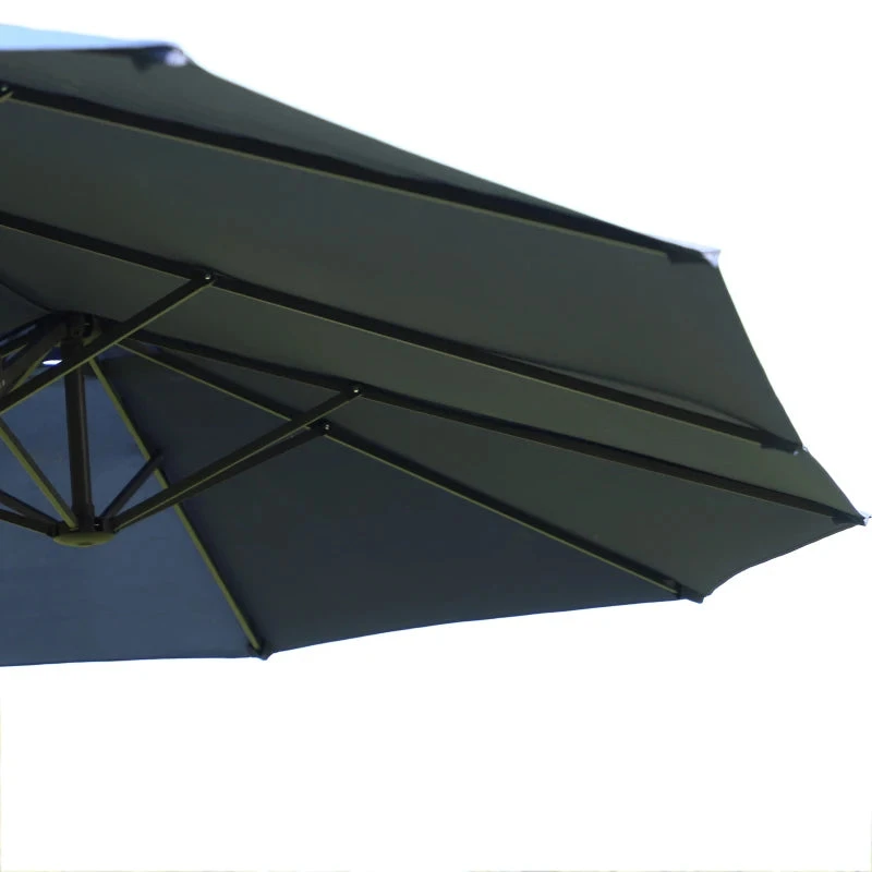Outsunny Double Parasol 4.6m - Blue 9 Outsunny Double Parasol 4.6m - Blue - Image 9