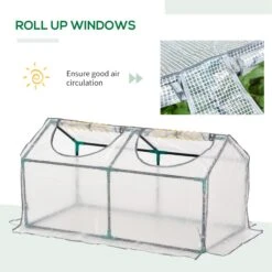 Outsunny Mini Greenhouse With 2 Windows, Plant Flower Herbs Growing, PE, 120 X 61 X 61cm 13 Outsunny Mini Greenhouse With 2 Windows, Plant Flower Herbs Growing, PE, 120 X 61 X 61cm -OUTSUNNY Store rKr88c17edc607e2f
