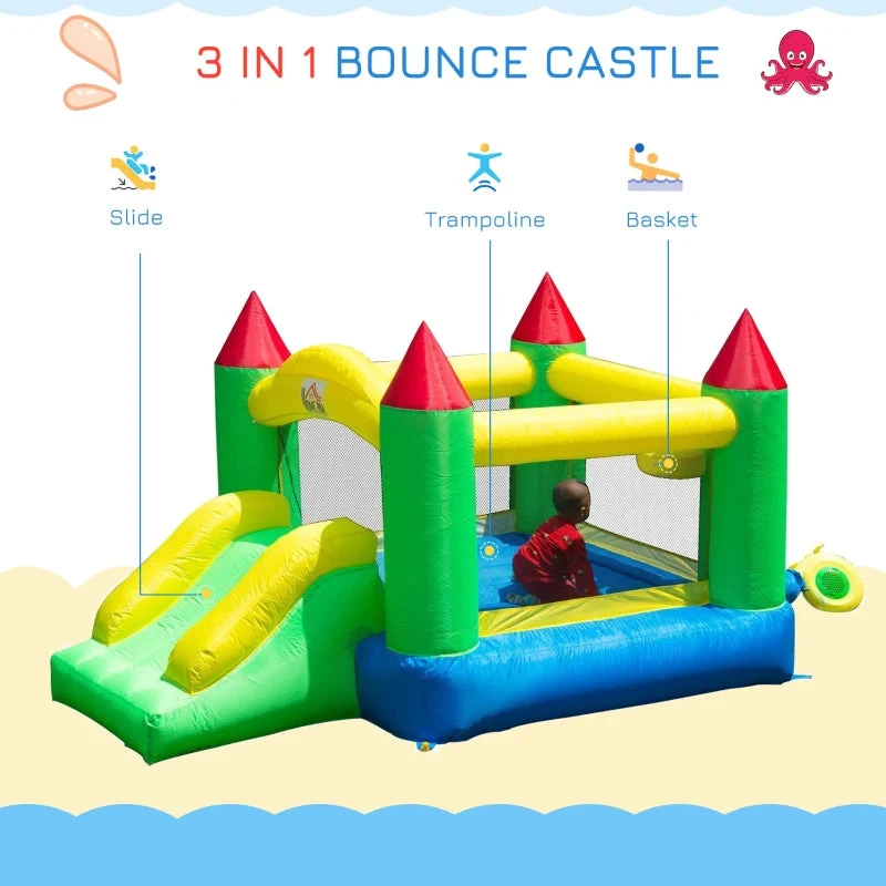 HOMCOM Bouncy Castle - Multi Colour 3 HOMCOM Bouncy Castle - Multi Colour - Image 3