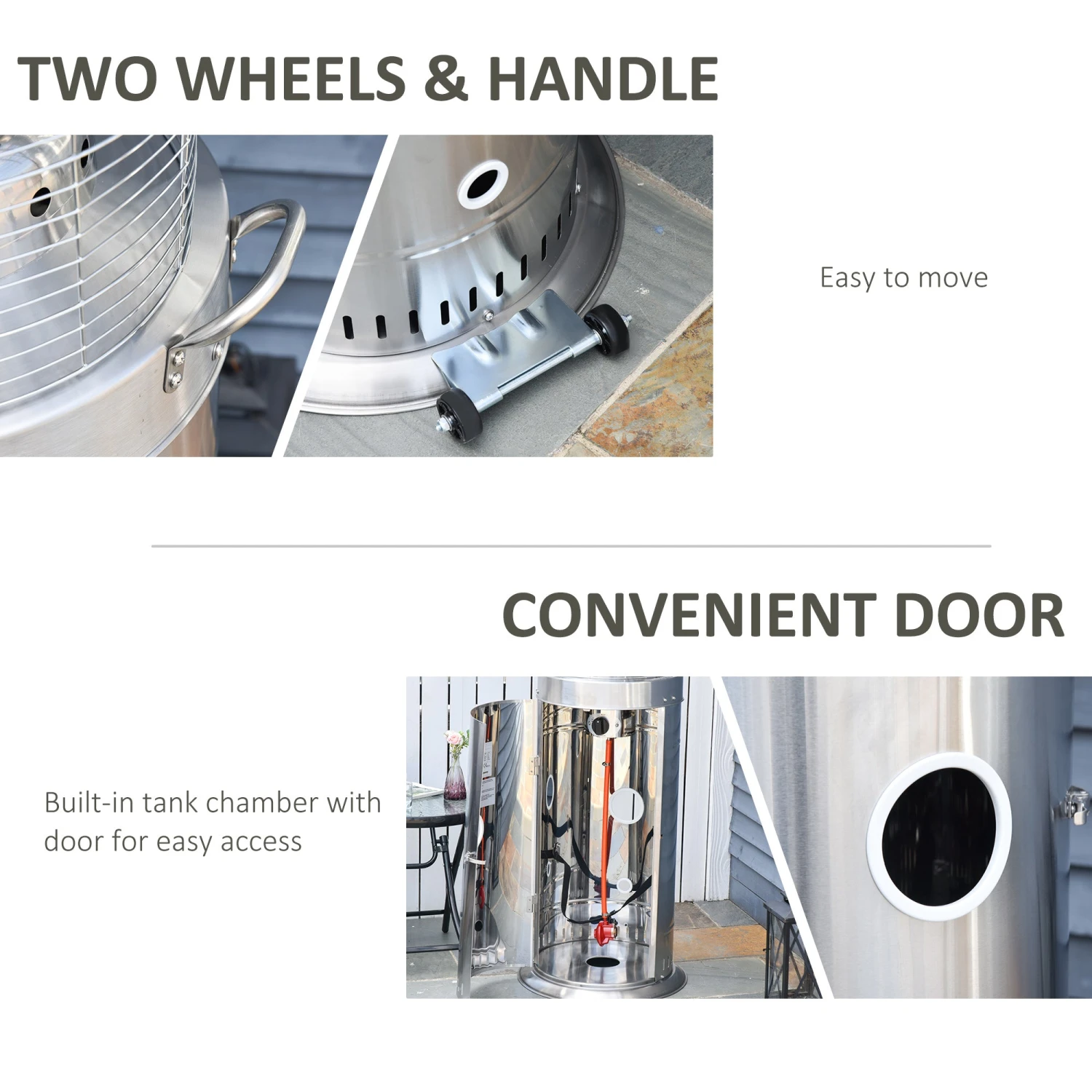 Outsunny 10KW Outdoor Gas Patio Heater Standing Propane Heater 5 Outsunny 10KW Outdoor Gas Patio Heater Standing Propane Heater - Image 5