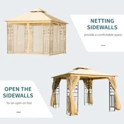 Outsunny Netting Gazebo - 4 Piece Sidewalls -OUTSUNNY Store sBL20517dc30ac18e d84eabf6 38a2 44c4 a806 5354acba383c