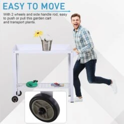 Outsunny Metal Outdoor Garden Potting Bench White 12 Outsunny Metal Outdoor Garden Potting Bench White -OUTSUNNY Store sWF01417dc49d9bd5