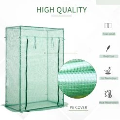 Outsunny Mini Greenhouse 100 X 50 X 150cm - Green 11 Outsunny Mini Greenhouse 100 X 50 X 150cm - Green -OUTSUNNY Store scca0917edc607ea3 jpg