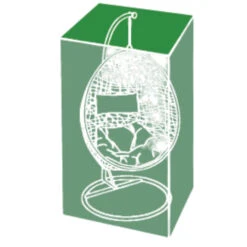 Silver & Stone Outdoor Furniture Cover For Single Egg Chair -OUTSUNNY Store single egg chair cover 2