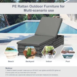 Outsunny Rattan Reclining Lounger - Grey 21 Outsunny Rattan Reclining Lounger - Grey -OUTSUNNY Store svM75617eecc29e19 jpg