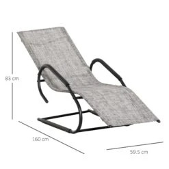 Outsunny Patio Lounge Chair - Grey -OUTSUNNY Store tCKa1217edc650121