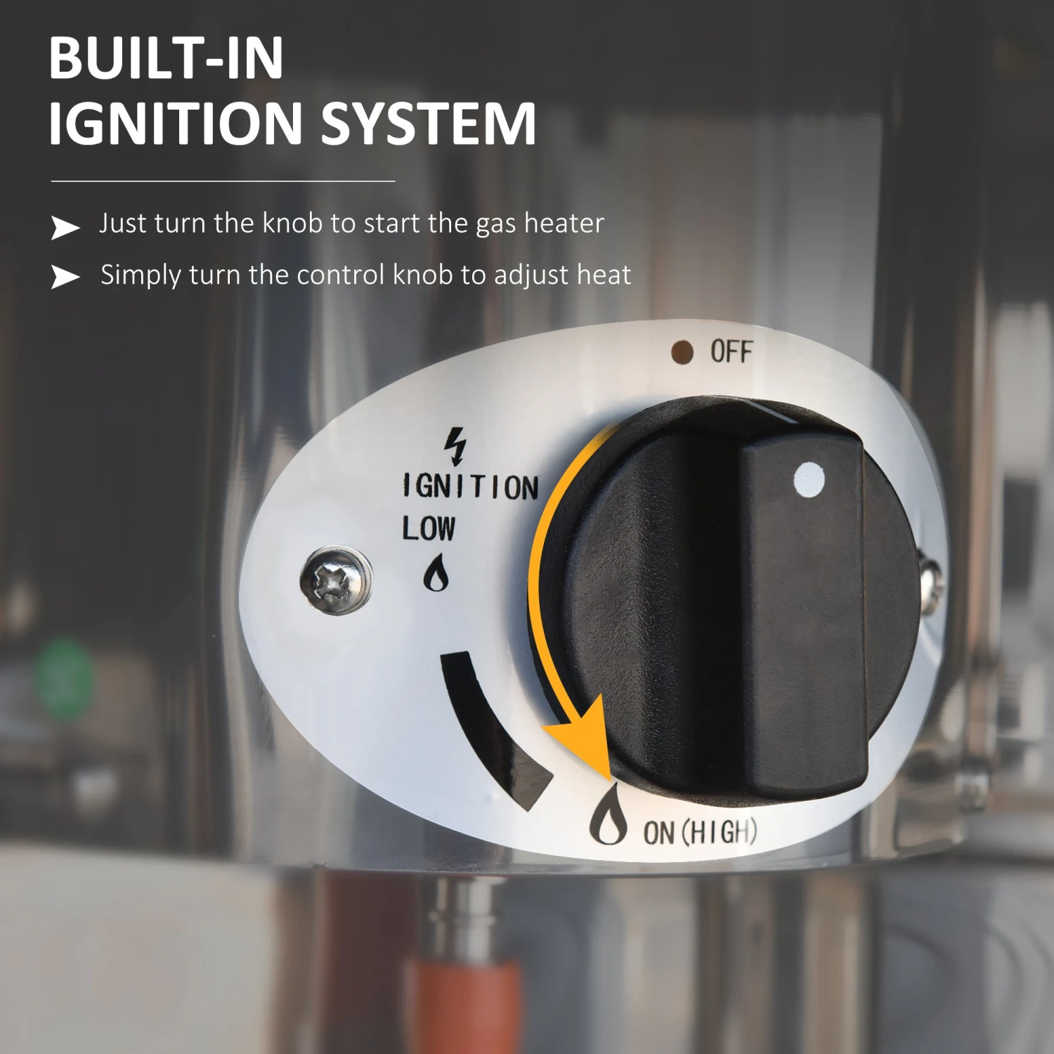 Outsunny 10KW Outdoor Gas Patio Heater Standing Propane Heater 6 Outsunny 10KW Outdoor Gas Patio Heater Standing Propane Heater - Image 6