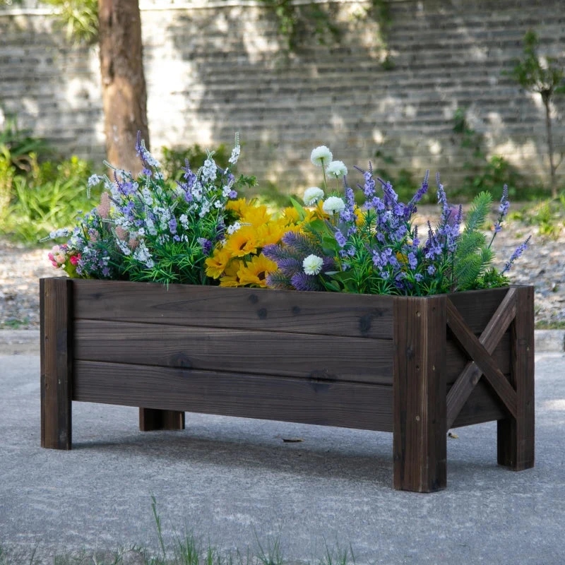 Outsunny Garden Raised Bed 100x36.5x36 Cm 2 Outsunny Garden Raised Bed 100x36.5x36 Cm - Image 2