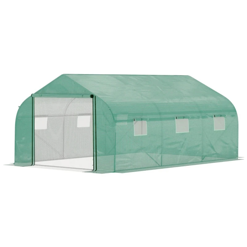 Outsunny Greenhouse Polytunnel 4.47x3x2m - Green 11 Outsunny Greenhouse Polytunnel 4.47x3x2m - Green - Image 11