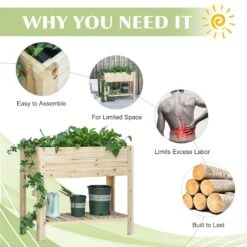 Outsunny Wooden Raised Plant Stand 100 X 40 X 84cm 14 Outsunny Wooden Raised Plant Stand 100 X 40 X 84cm -OUTSUNNY Store taOb8417dc5e731f3 e6d8980c 82fe 4436 a069 7c4ebe1fe2e6