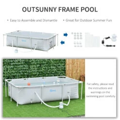 Outsunny Steel Frame Swimming Pool W/ Filter Pump And Reinforced Sidewalls Rust Resistant 17 Outsunny Steel Frame Swimming Pool W/ Filter Pump And Reinforced Sidewalls Rust Resistant -OUTSUNNY Store tg37561808eae3140 jpg