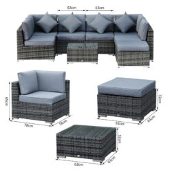 Outsunny Rattan Corner Sofa Set 8 Piece - Grey -OUTSUNNY Store tvKa1217eecc28cc0 jpg