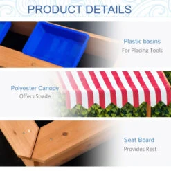 Outsunny Children's Wooden Sandbox With Cover - Wood 17 Outsunny Children's Wooden Sandbox With Cover - Wood -OUTSUNNY Store tzIb1017f7bd44a17 jpg