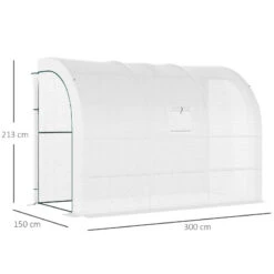 Outsunny Lean To Greenhouse 300 X 150 X 213 Cm - White 13 Outsunny Lean To Greenhouse 300 X 150 X 213 Cm - White -OUTSUNNY Store u6ia12186bb744f8c jpg