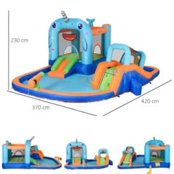 Outsunny Bouncy Castle With Paddling Pool And Sprinkler - Narwhals 13 Outsunny Bouncy Castle With Paddling Pool And Sprinkler - Narwhals -OUTSUNNY Store uCia12185b972e33d jpg