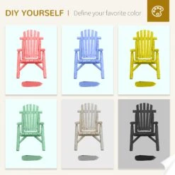 Outsunny Adirondack Chair -Natural Wood -OUTSUNNY Store uVC23217dc1aee36b fce4807d 5bdb 43c8 a7de d707df1a971c