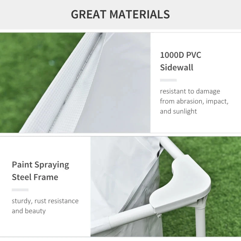 Outsunny Steel Frame Swimming Pool W/ Filter Pump And Reinforced Sidewalls Rust Resistant 5 Outsunny Steel Frame Swimming Pool W/ Filter Pump And Reinforced Sidewalls Rust Resistant - Image 5