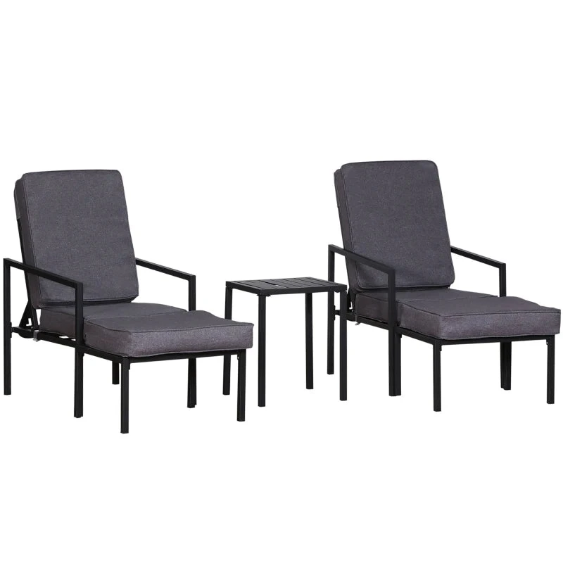 Outsunny Lounge Chair Set - 1 Outsunny Lounge Chair Set -