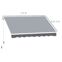 Outsunny Retractable Awning 2.5m X 2m - Grey -OUTSUNNY Store w99a1217f62ef8cd7 jpg