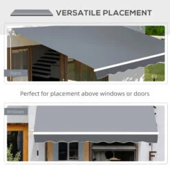 Outsunny Retractable Awning 2.5m X 2m - Grey -OUTSUNNY Store wGTb1017f62ef8cd7 jpg