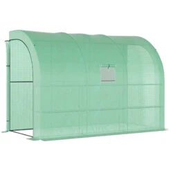 Outsunny Lean To Greenhouse 300L X 150W X 215Hcm - Green