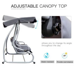 Outsunny Swing Seat 3 Seater - Grey 13 Outsunny Swing Seat 3 Seater - Grey -OUTSUNNY Store wQNa091859afdf2a2 jpg