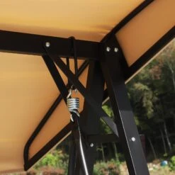 Outsunny 2 Seater Garden Outdoor Swing Chair Lounger Hammock Bench W/ Steel Frame Cushions Adjustable Tilting Canopy Patio Beige 14 Outsunny 2 Seater Garden Outdoor Swing Chair Lounger Hammock Bench W/ Steel Frame Cushions Adjustable Tilting Canopy Patio Beige -OUTSUNNY Store wbL0f117dc1273722 264bfff9 a090 4218 9c5d 40063c165709