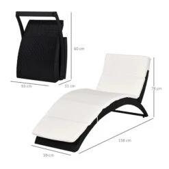 Outsunny Foldable Rattan Single Lounger - Black 11 Outsunny Foldable Rattan Single Lounger - Black -OUTSUNNY Store xG7a1217eecc29ee3 0647441e 2f5c 4668 aefc 3df27e10736f