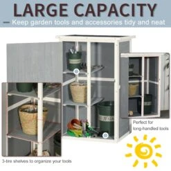 Outsunny Garden Storage Shed - Grey -OUTSUNNY Store xQq8a517dc56701a4 7e433099 85bc 4245 a09f b7d111e4a994
