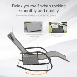 Outsunny Lounger Rocking Chair - Grey -OUTSUNNY Store xYX75618746d3c5e8 jpg