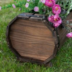 Outsunny 2PCs Wooden Flower Plant Pot -OUTSUNNY Store xby3d617ee2cf0709 33bc5a83 d824 43e1 b05b 759b5cf23239