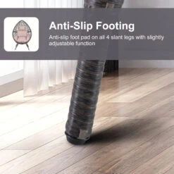 Outsunny Wicker Rattan Outdoor Egg Chair With 4 Legs Beige -OUTSUNNY Store xlLb1017eecc2996f jpg