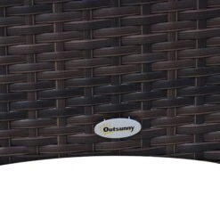 Outsunny Rattan Garden Furniture Dining Set 6-seater Patio Rectangular Table Cube Chairs Outdoor Fire Retardant Sponge Brown -OUTSUNNY Store xw7d4d17eecc29833 08a724d9 d382 4a5d 902f 8ee1c997fbcc