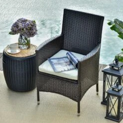Outsunny Rattan Dining Chair Set - Dark Coffee -OUTSUNNY Store xxha0917eecc2a175