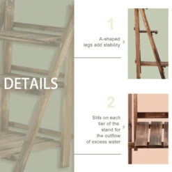 Outsunny Plant Pot Stand 80L X 37W X 93H Cm -OUTSUNNY Store zneb10185156044ad jpg