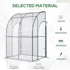 Outsunny Greenhouse Lean To 143x118x212 Cm - Clear 15 Outsunny Greenhouse Lean To 143x118x212 Cm - Clear -OUTSUNNY Store zyUa0917ee2cf1040 jpg